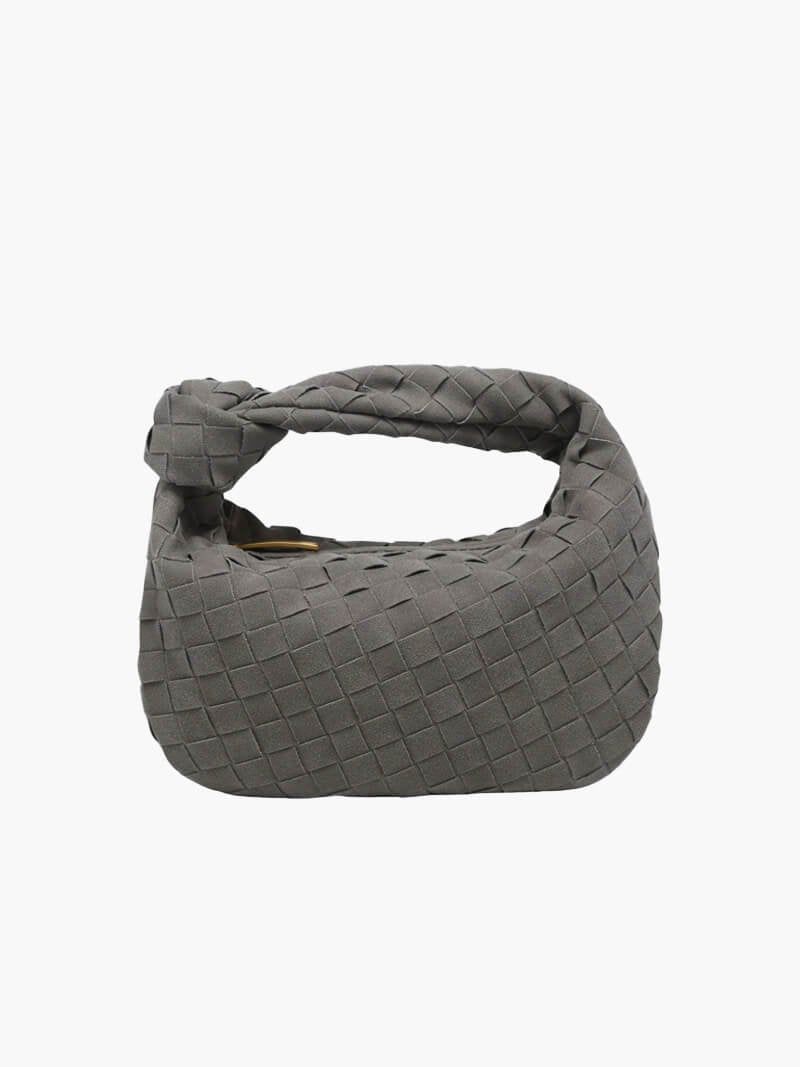 Mini sac tressé détail fermoir fleur