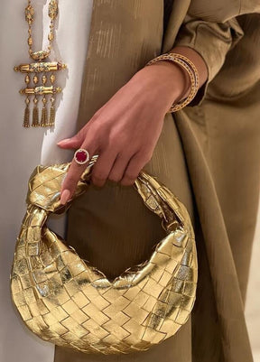 Petit sac tressé élégant crystal