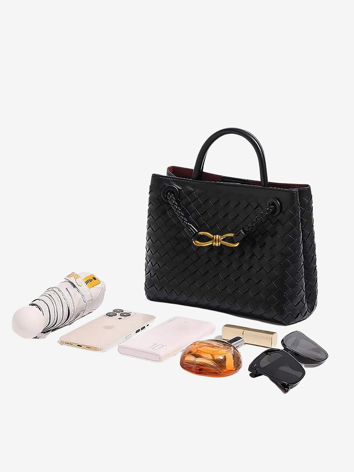 Mini sac tressé vue ensemble doux