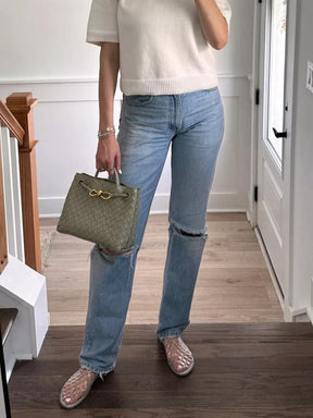 Mini sac tressé style moderne vif