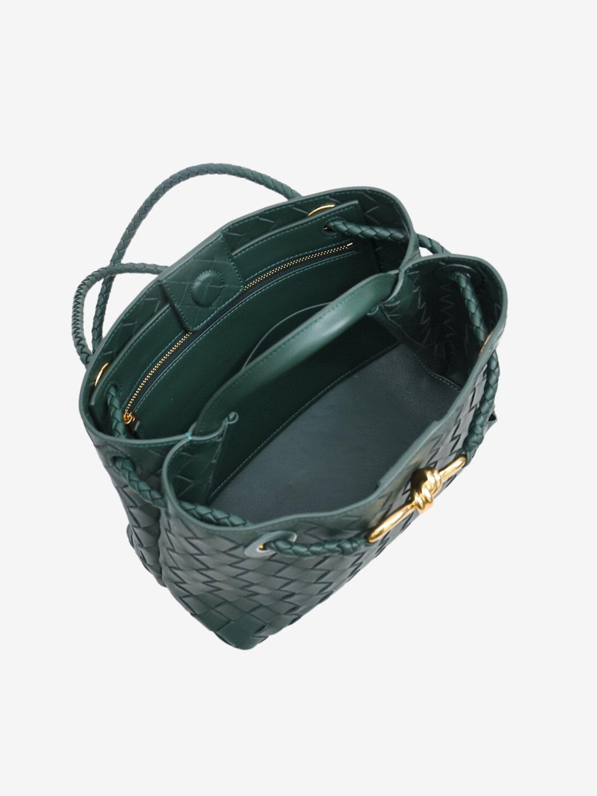 Mini sac tressé vue côté serein