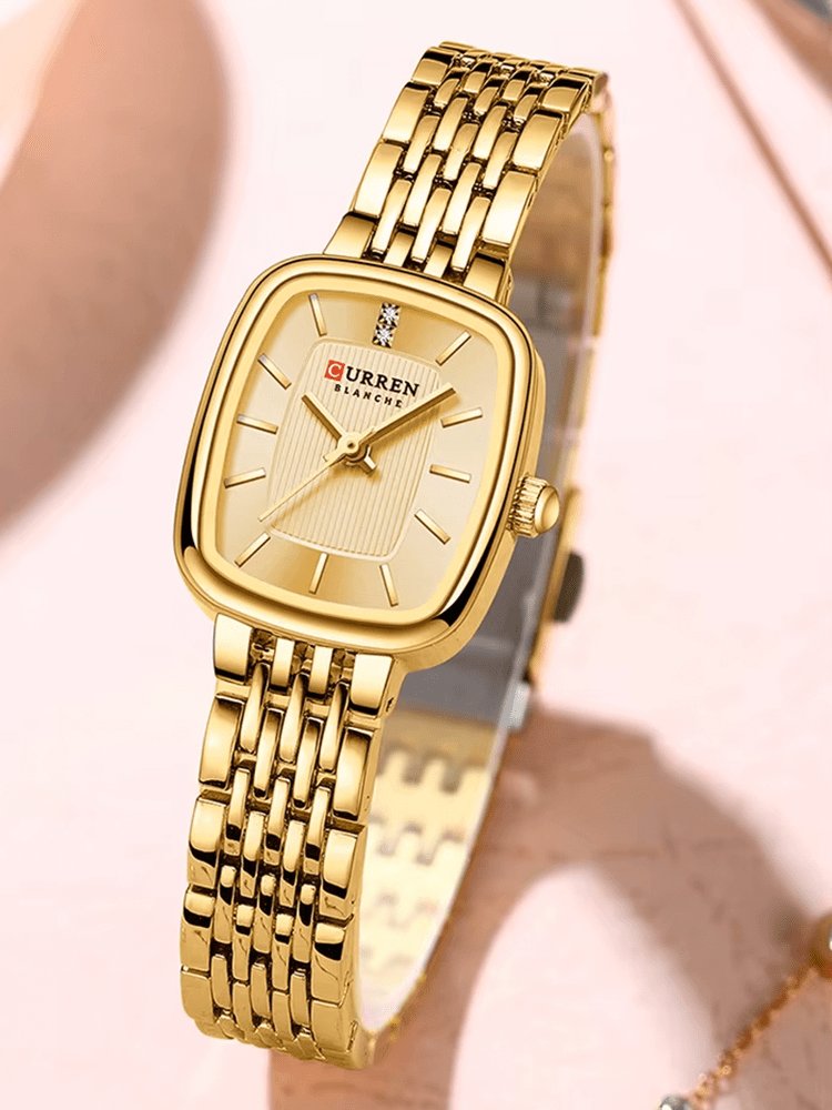 Montre femme bracelet doré luxe cascade