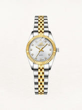 Montre femme bicolore or et argent élégante harmonie