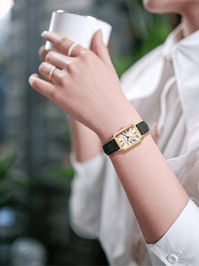 Montre luxueuse Florenza cadran doré chic cristal