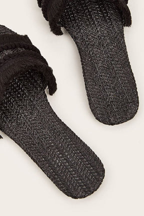 Mules Bohèmes à Franges Tressées