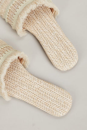 Chaussons bohèmes détail plage