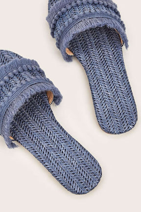 Mules Bohèmes à Franges Tressées