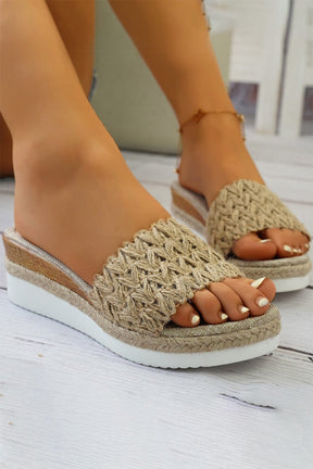 Détail du tissage des mules étoile