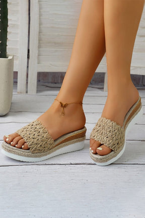Mules confort style espadrille brise