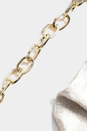 Pantalon bicolore vue de profil cristal