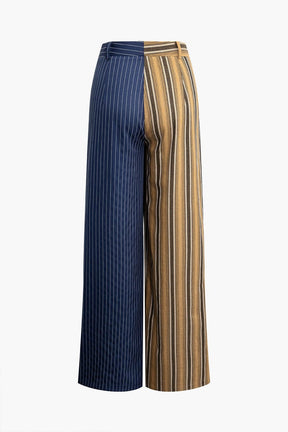 Pantalon tendance deux tons éclat
