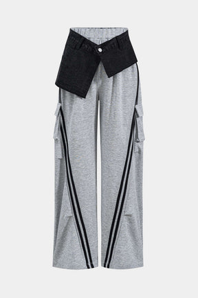 Pantalon cargo détail bandes arc