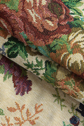 Pantalon jacquard fleuri décontracté lune