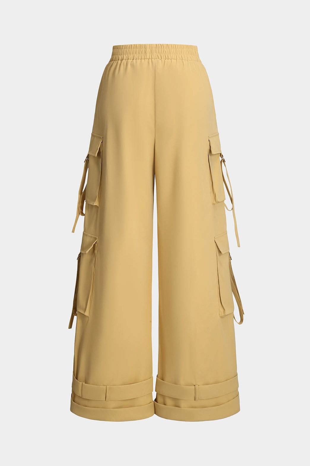 Pantalon cargo beige large vue côté étoile