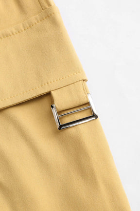 Pantalon cargo beige large vue détails lune