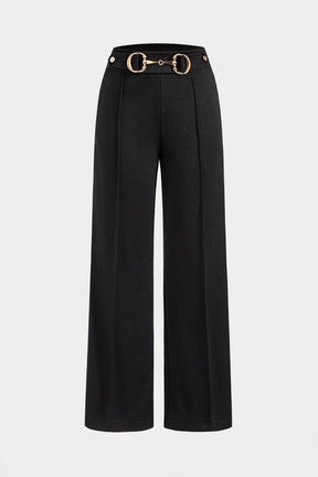 Pantalon droit métallisé vue de face étoile