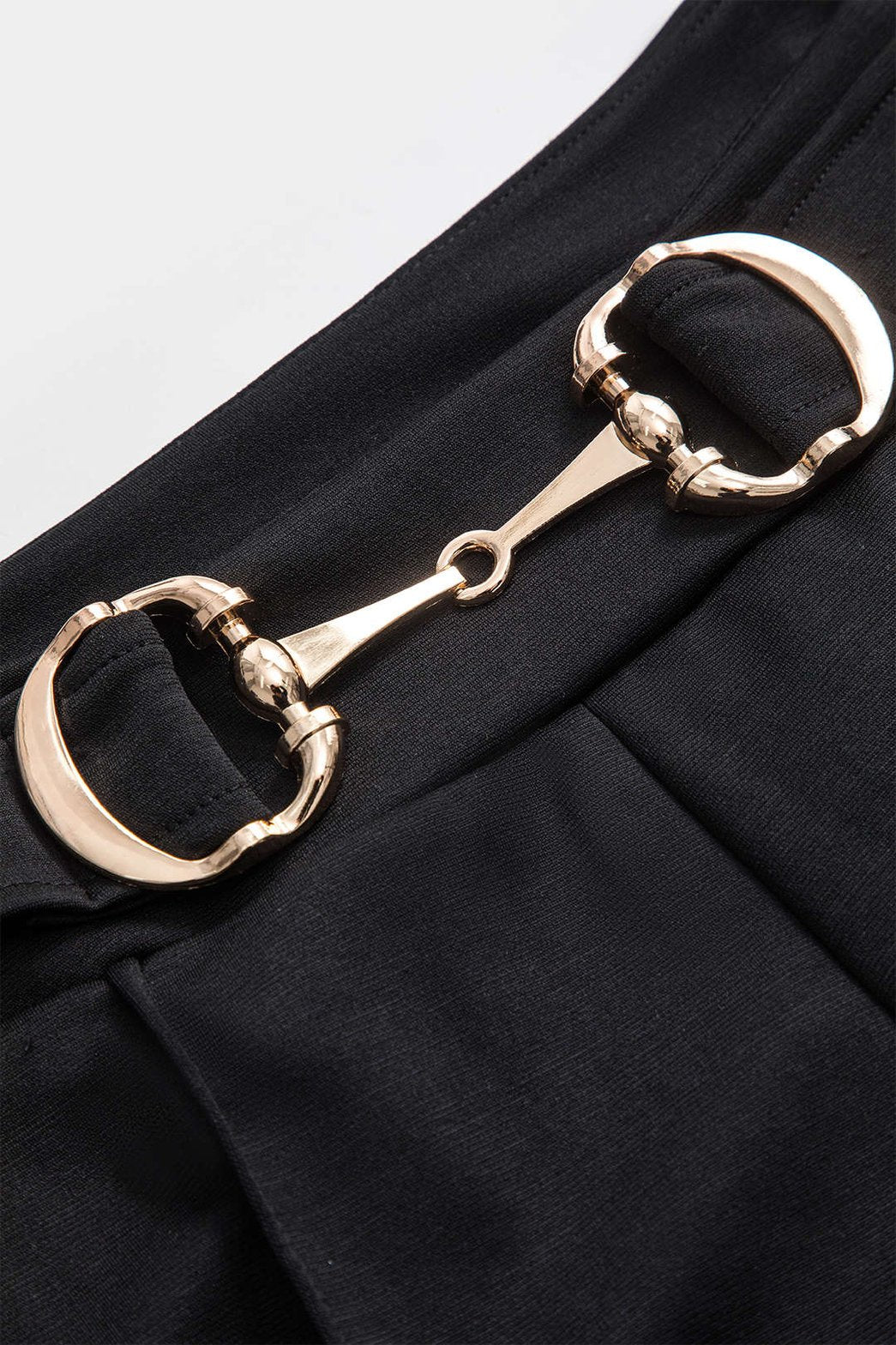 Pantalon droit métallisé détail ceinture nuage