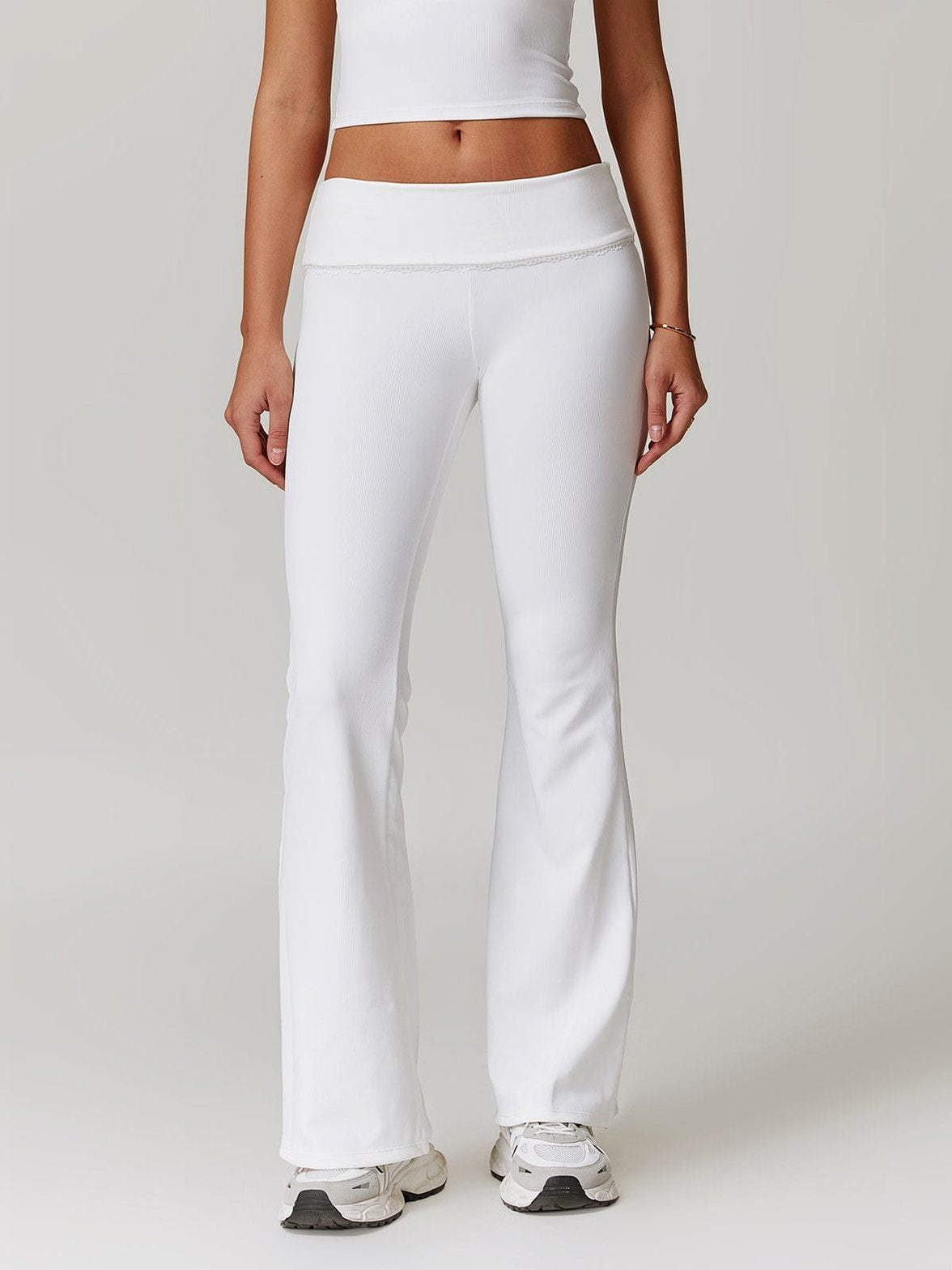 Pantalon blanc sport slim fit étoile