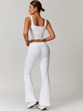 Pantalon jersey blanc extensible soleil
