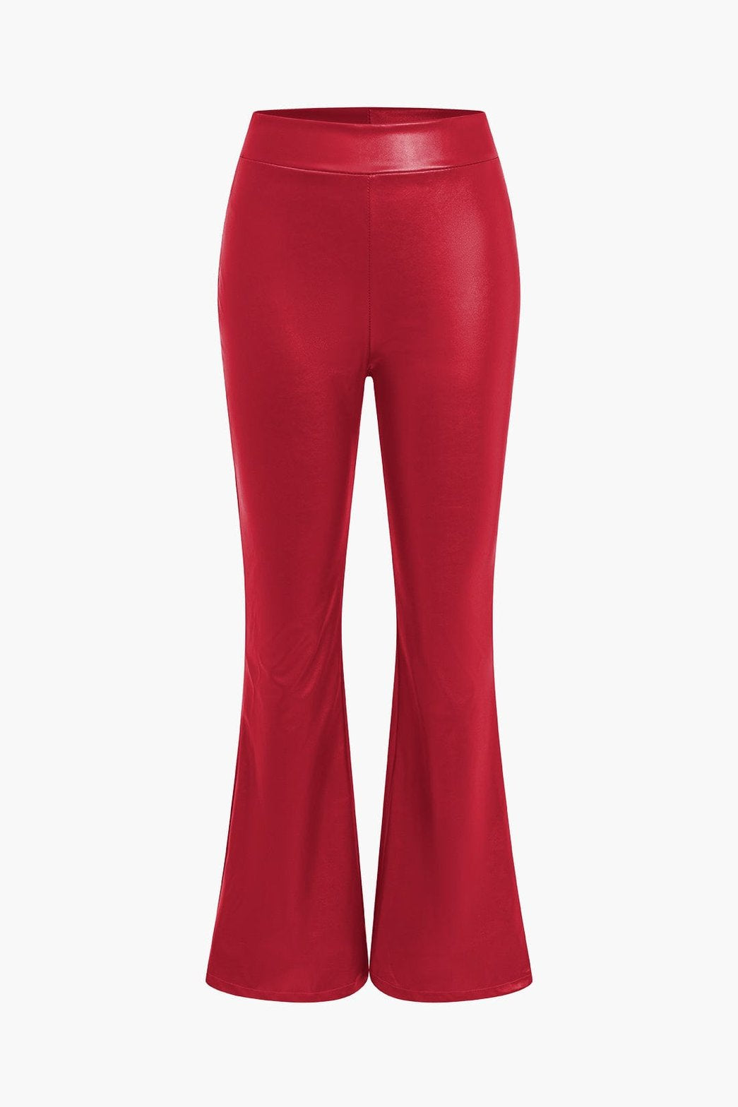 Pantalon simili cuir marron vue arrière étoile
