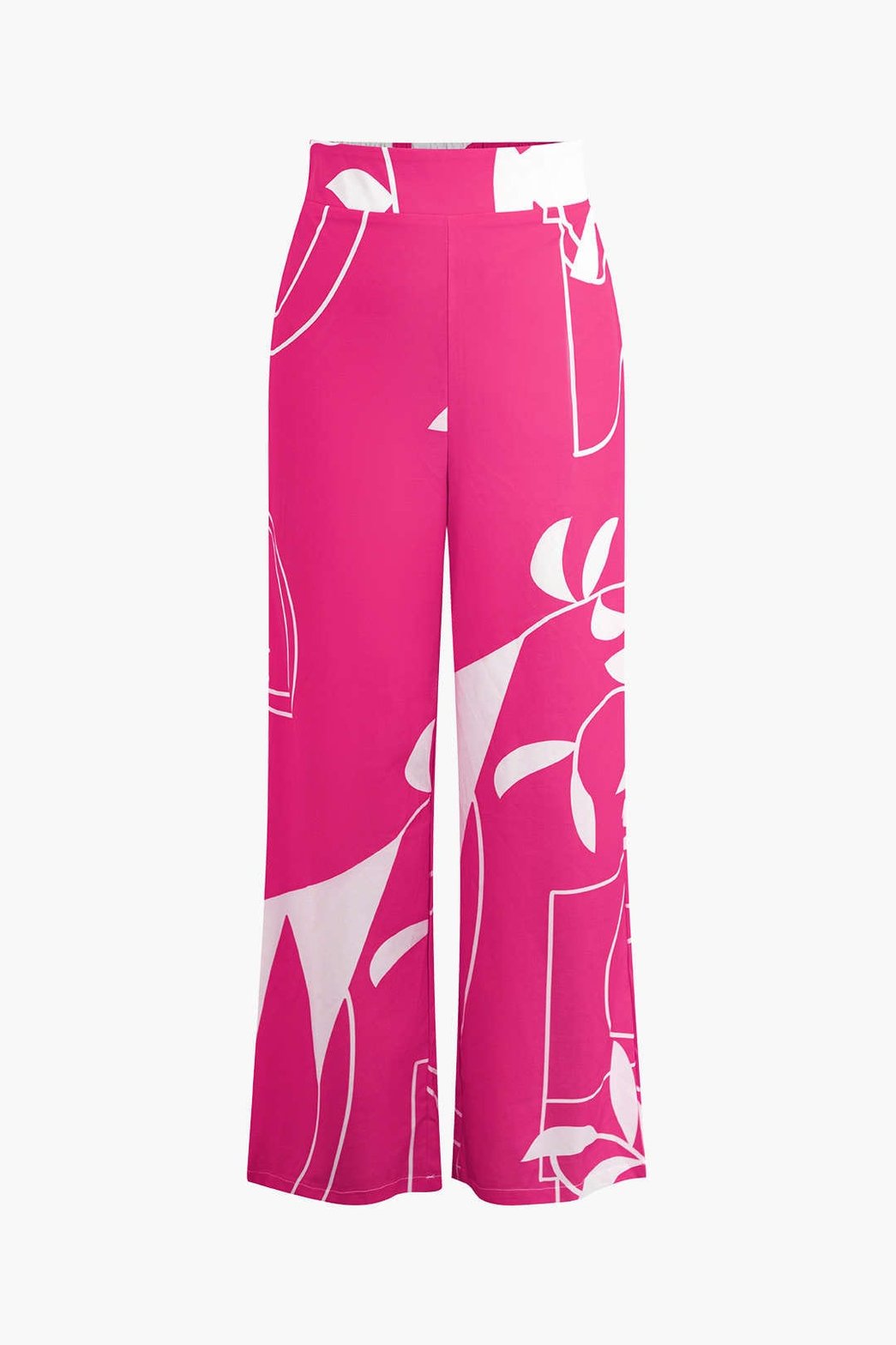 Pantalon Élégant Motif Bambou