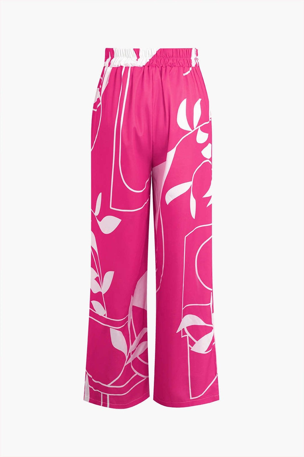 Pantalon Élégant Motif Bambou