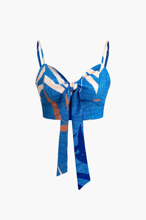 Pantalon Élégant Motif Bambou