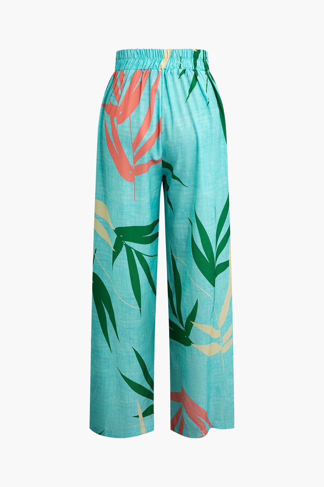 Pantalon Élégant Motif Bambou