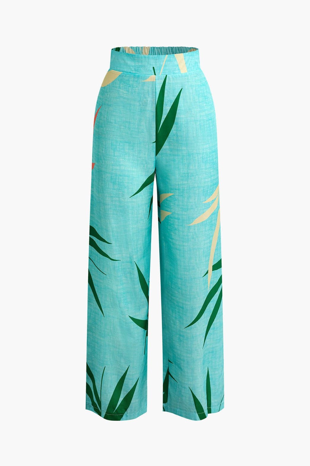 Pantalon Élégant Motif Bambou