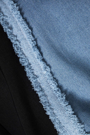 Pantalon large à design bicolore lune