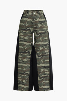 Pantalon camouflage large vue avant soleil