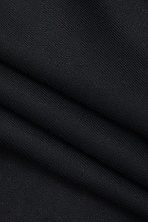 Pantalon décontracté coupe large noir étoile