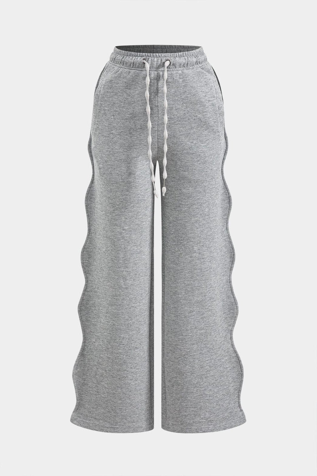 Pantalon large gris décontracté zen