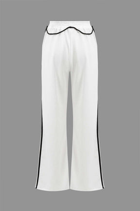 Pantalon blanc coupe ample légèreté
