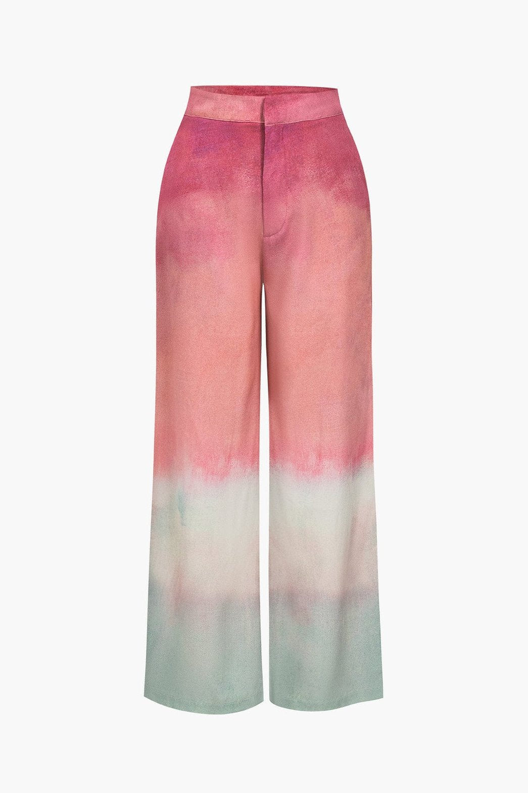 Pantalon dégradé satin fluide océan