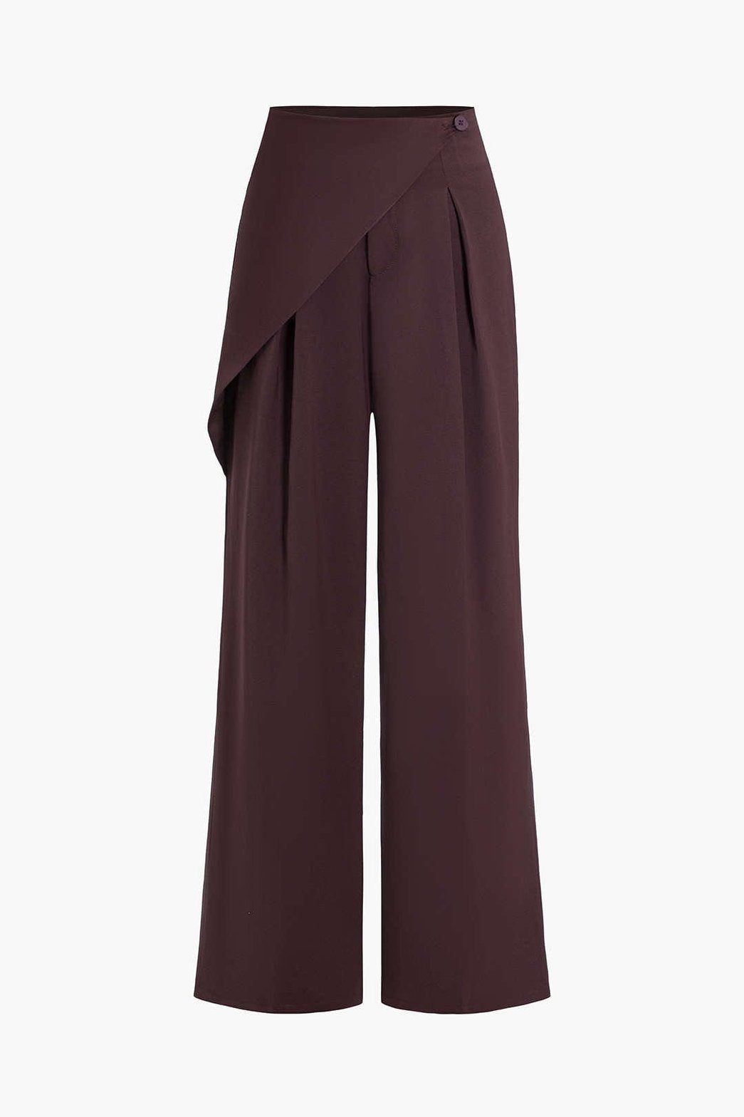 Pantalon large drapé détail taille - simplicité