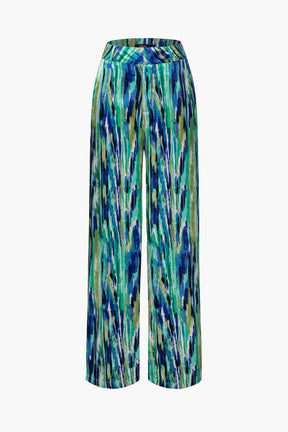 Pantalon Large Effet Marbre