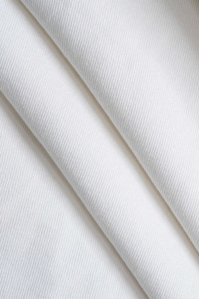 Pantalon large blanc détail de la taille confort
