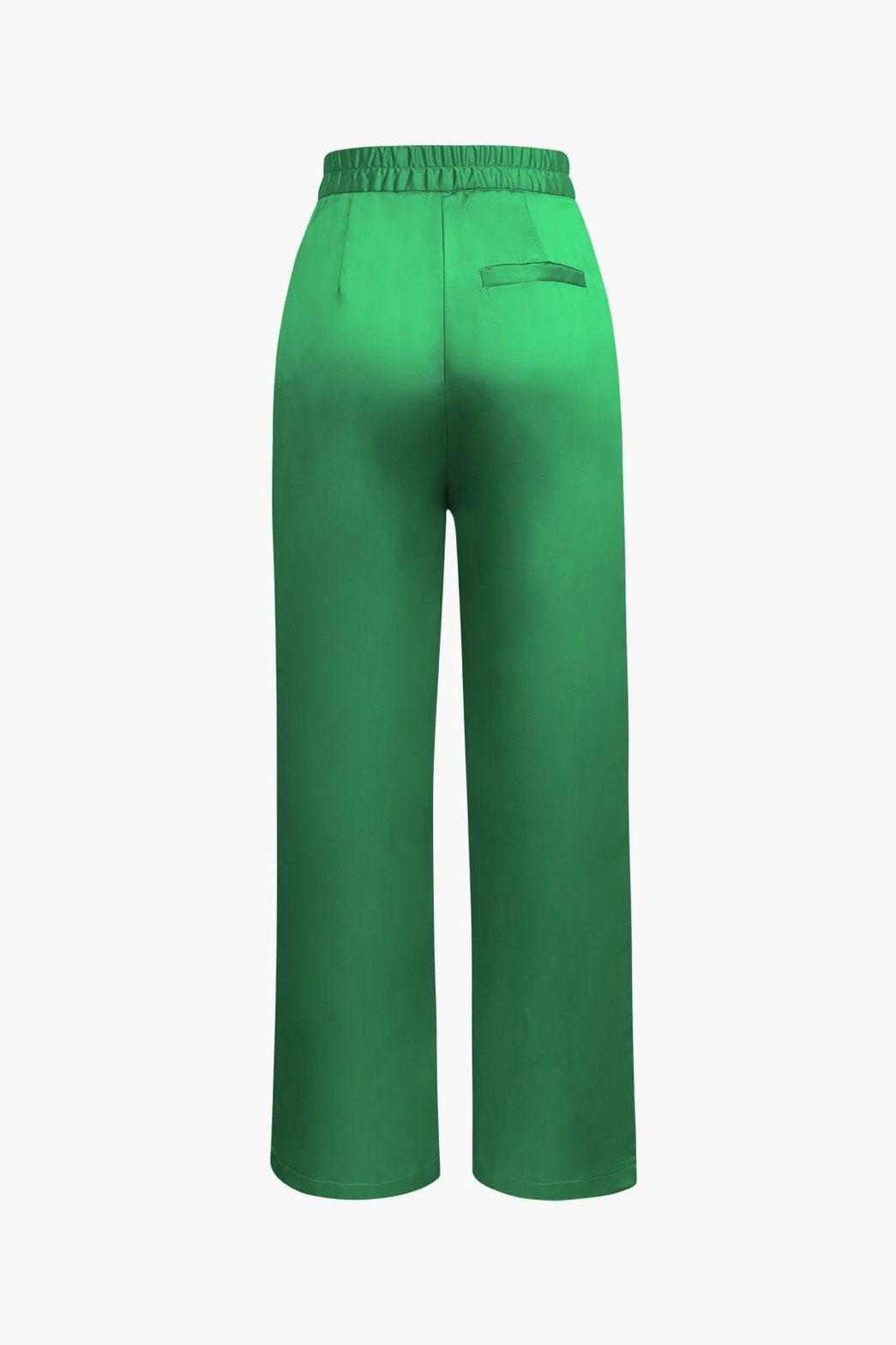 Pantalon satin jaune vue détaillée étoile