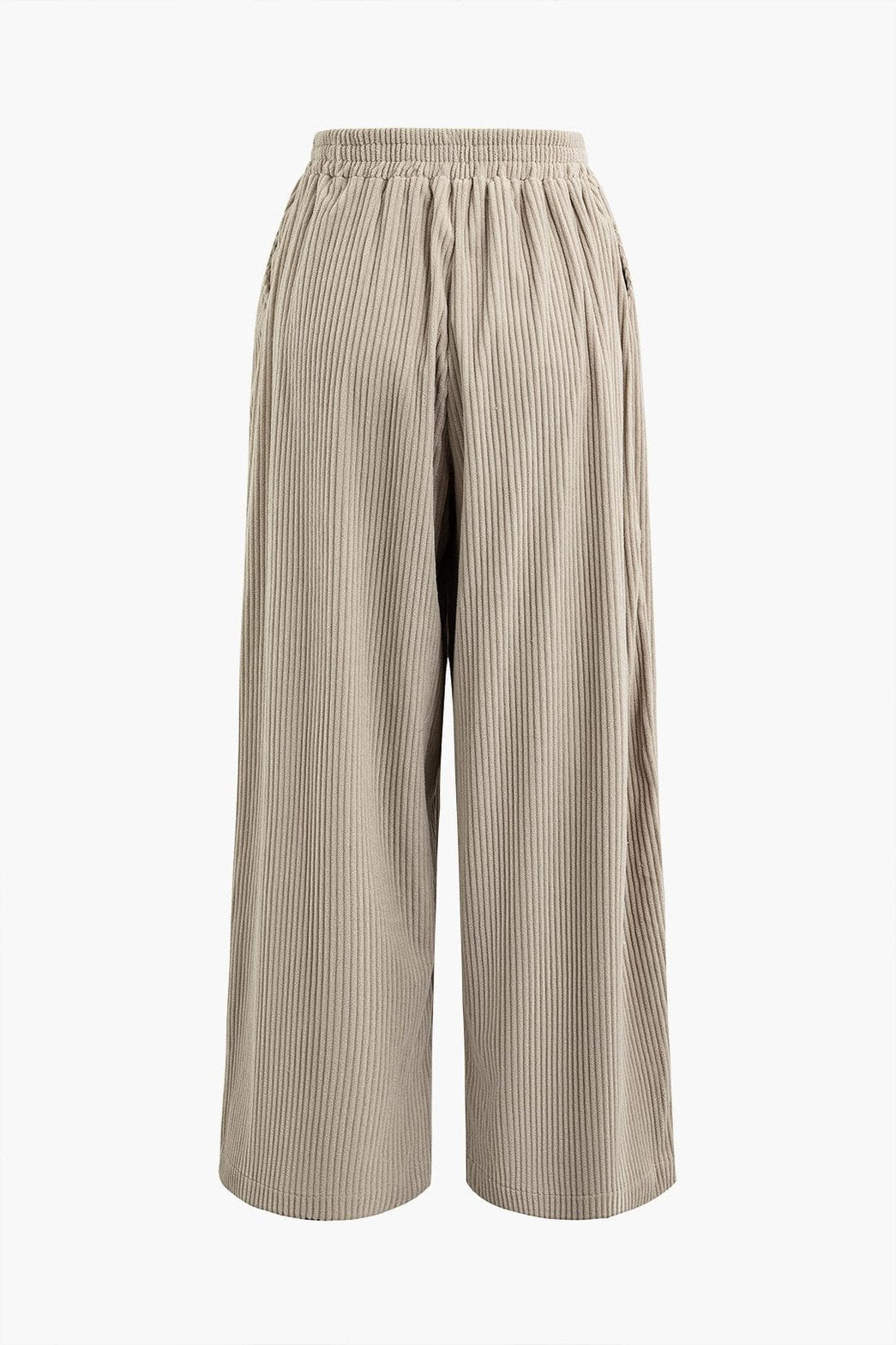 Pantalon large velours détail harmonie