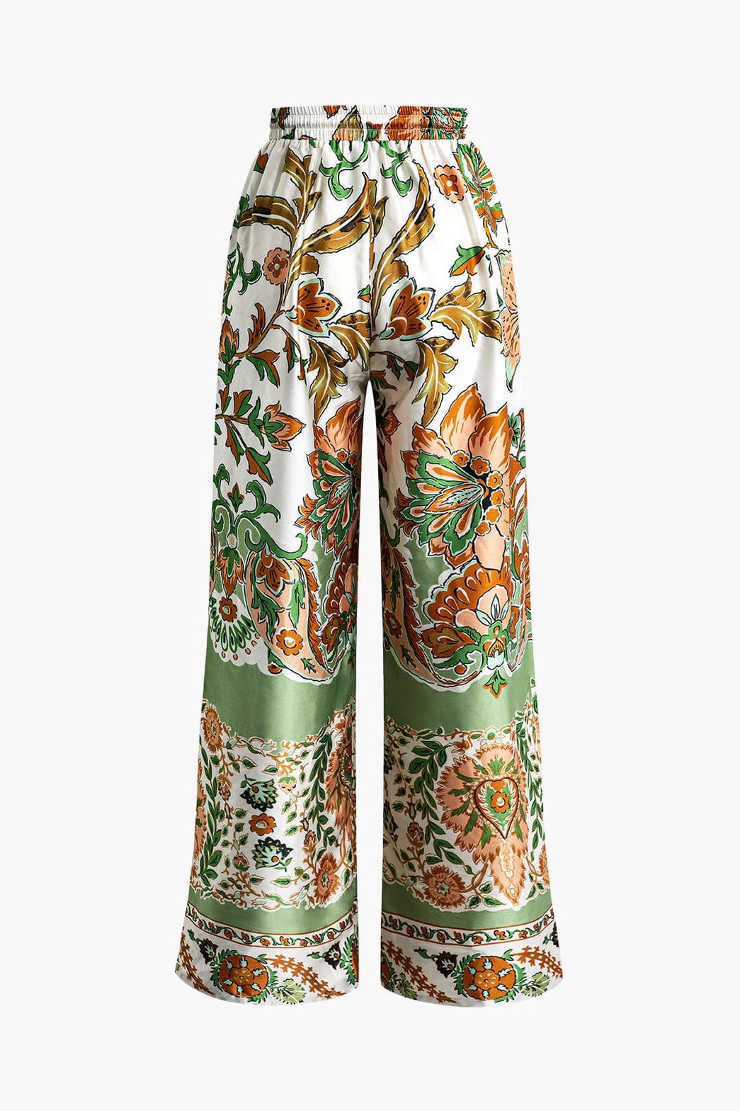 Pantalon bohème imprimé floral étoile