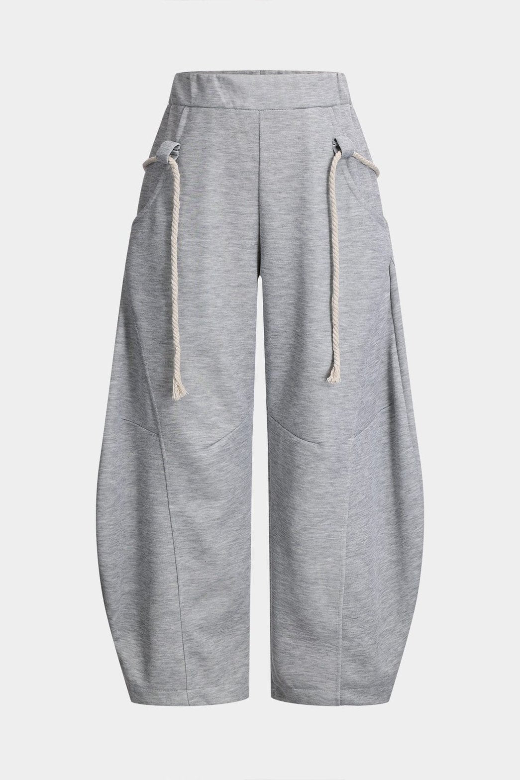 Pantalon large gris confort zen