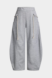 Pantalon large gris confort zen