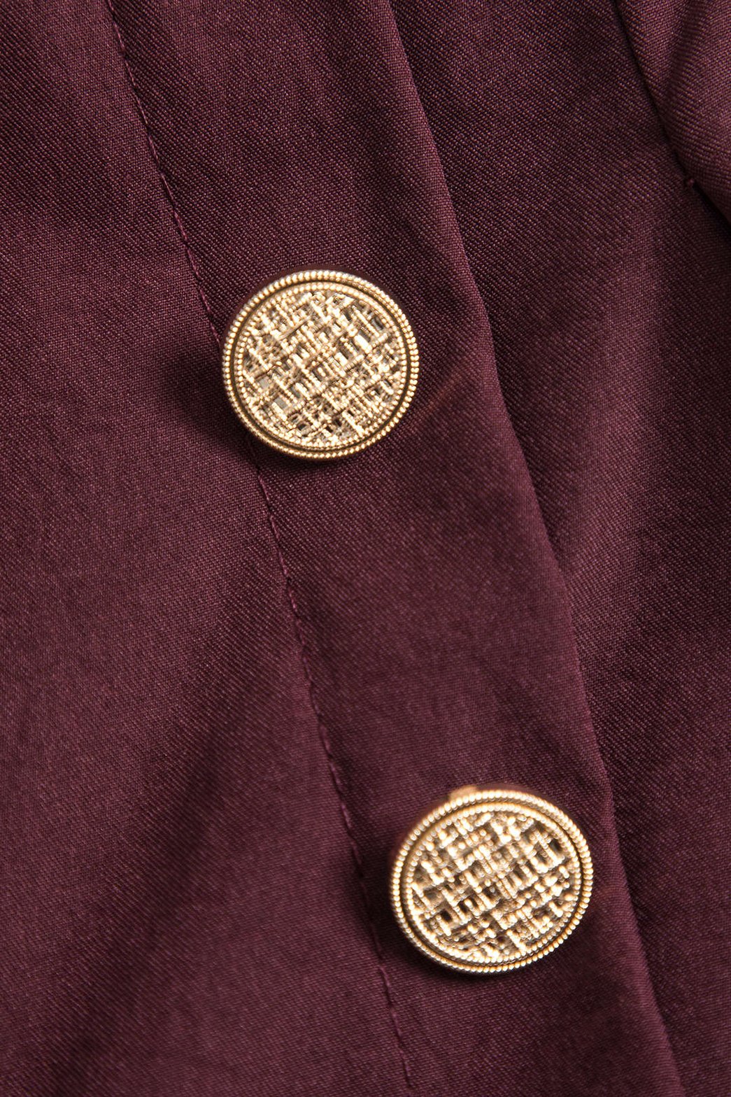 Pantalon large bordeaux détail boutons nuage