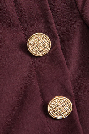 Pantalon large bordeaux détail boutons nuage