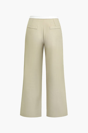 Pantalon large avec bande latérale chic cool