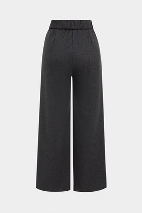 Pantalon large en laine grise vue de côté nuage