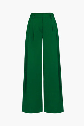 Pantalon large vert élégant soleil