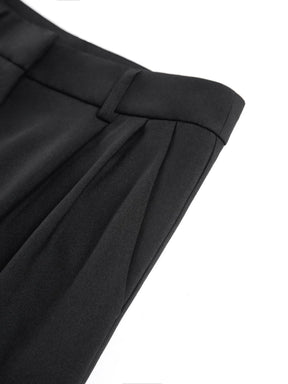Pantalon blanc coupe large brise