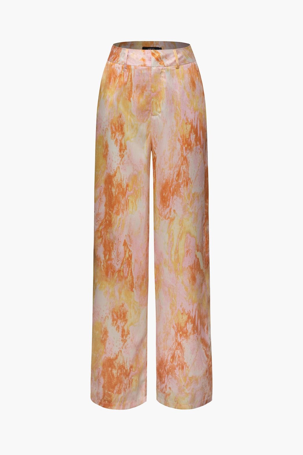 Pantalon Large Élégant à Motif Marbré